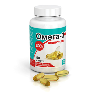картинка ОМЕГА-3 концентрат 60% 500 мг 90 капс. (Срок годности август 2023 г.) интернет магазина RealCaps
