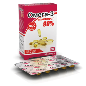 картинка Омега-3 концентрат 90% 1500 мг 30 капс. (Срок годности декабрь 2024 г.) интернет магазина RealCaps