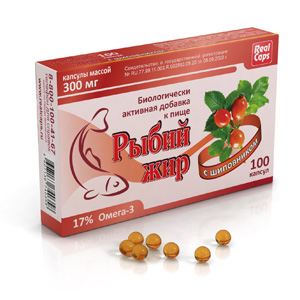 картинка Рыбий жир с шиповником (Срок годности 23.05.2026) интернет магазина RealCaps